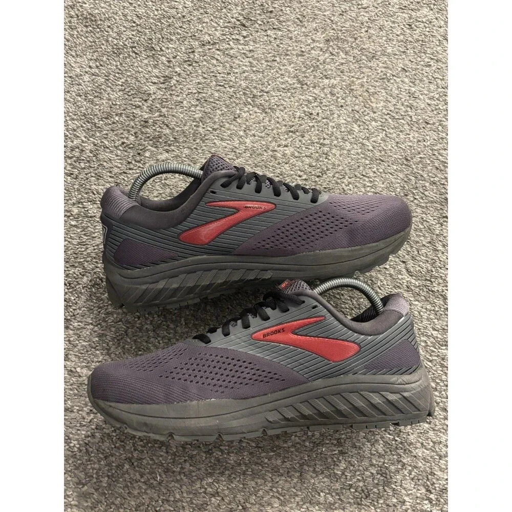Brooks Addiction‎ 14 Running Shoes Mens 9.5 Grey Red Narrow 1103171B066